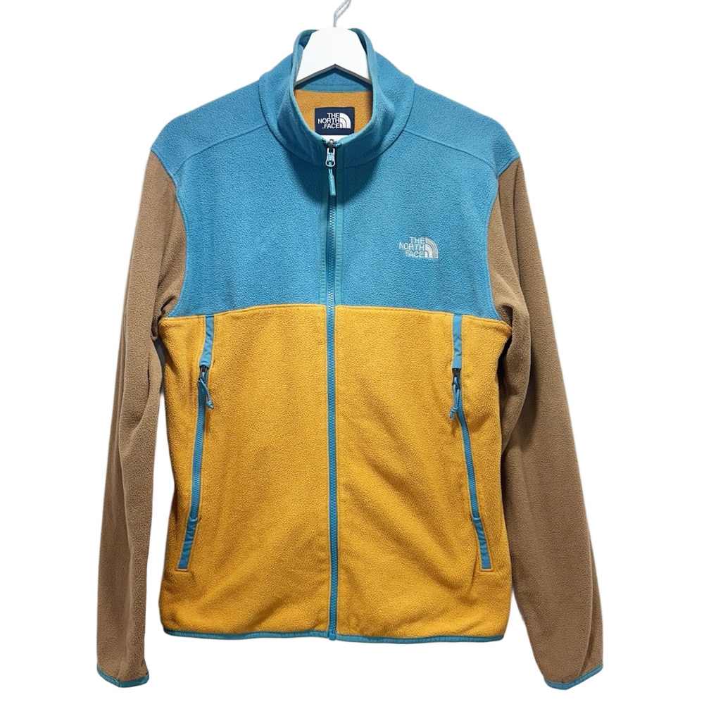 The North Face Teal and Mustard Fleece Jacket Size M